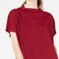 Alfani Women's Petite Cowl Mock-Neck Top, Red Size Extra Large