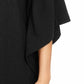 Alfani Women's  Ribbed Boat-Neck Poncho Top Black Size 2 Extra Large