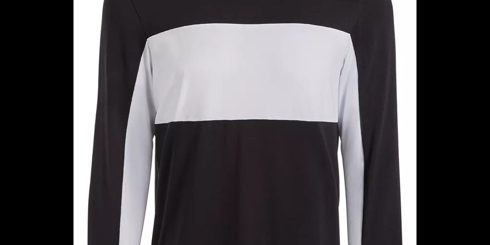 ID Ideology Men's Mesh-Blocked Long-Sleeve T-Shirt Black Size Medium