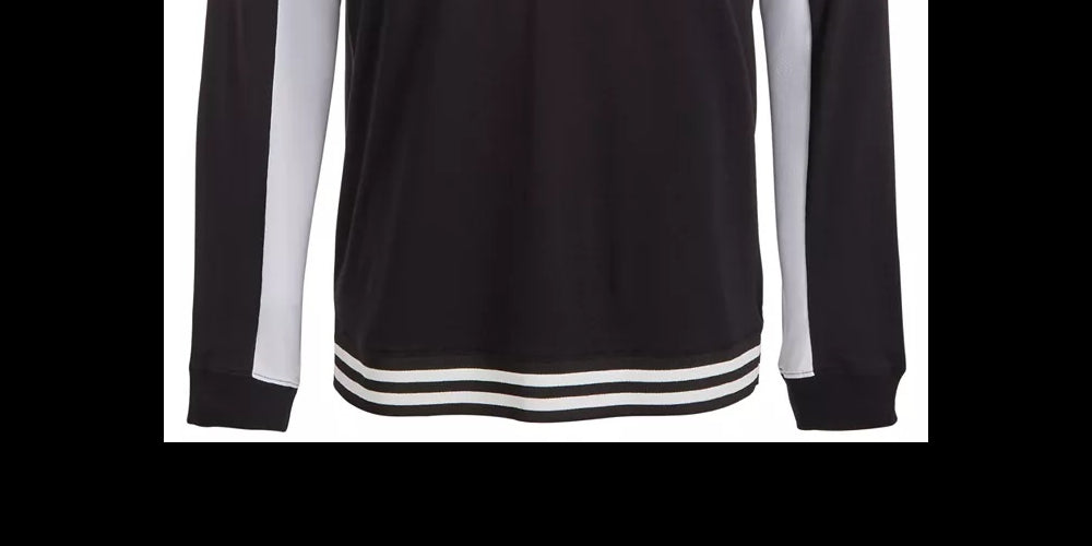 ID Ideology Men's Mesh-Blocked Long-Sleeve T-Shirt Black Size Medium