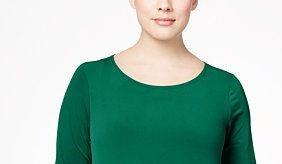 Alfani Women's High-Low Tunic Green Size Medium