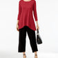 Alfani Women's Petite Solid Swing Top Medium Red Size Extra Large