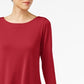 Alfani Women's Petite Solid Swing Top Medium Red Size Extra Large