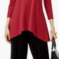 Alfani Women's Petite Solid Swing Top Medium Red Size Extra Large