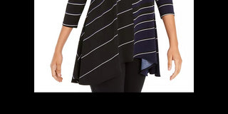 Alfani Women's Printed High Low Tunic Navy Size XX Large