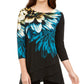Alfani Women's Layered Crossover-Hem Tunic Top Black Size Medium
