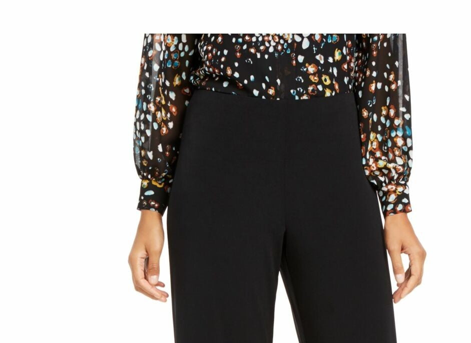 Alfani Women's Knit Wide-Leg Pant Black Size Petite Medium