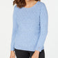 Karen Scott Women's Diamond Cable-Knit Sweater Blue Size Large