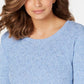 Karen Scott Women's Diamond Cable-Knit Sweater Blue Size Large