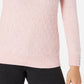 Karen Scott Women's Diamond Cable-Knit Sweater Pink Size Medium