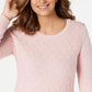 Karen Scott Women's Diamond Cable-Knit Sweater Pink Size 2 Extra Large