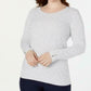 Karen Scott Women's Diamond Cable-Knit Sweater White Size Large