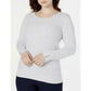 Karen Scott Women's Diamond Cable Knit Sweater White Size Medium