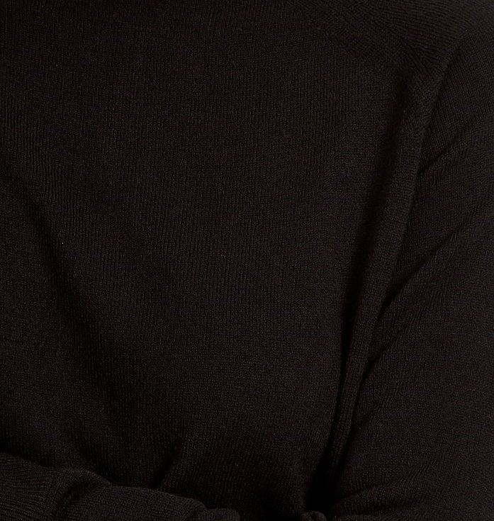 Karen Scott Women's Zip-Back Mock-Neck Sweater  Black Size Large