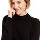 Karen Scott Women's Zip-Back Mock-Neck Sweater Black Size Medium
