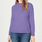 Karen Scott Women's Zip-Back Mock-Neck Sweater Blue Size Large