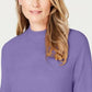 Karen Scott Women's Zip-Back Mock-Neck Sweater Blue Size Large