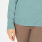 Karen Scott Women's Zip Back Mock Neck Sweater Aquifer Size Medium