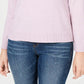 Karen Scott Women's Zip-Back Mock-Neck Sweater Pink Size Medium
