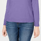 Karen Scott Women's Zip-Back Mock-Neck Sweater Purple Size X-Large