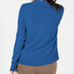 Karen Scott Women's Petite Luxsoft Zip-Back Sweater Blue Size Medium