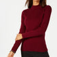 Karen Scott Women's Petite Mock-Neck Sweater Red Size Petite
