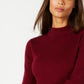 Karen Scott Women's Petite Mock-Neck Sweater Red Size Petite