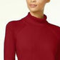 Karen Scott Women's Petite Mock-Neck Sweater Raspberry Size Petite Small