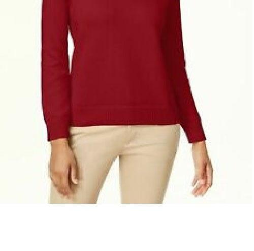 Karen Scott Women's Petite Mock-Neck Sweater Raspberry Size Petite Small