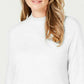 Karen Scott Women's Mock-Neck Sweater White Size Petite Extra Large