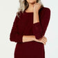 Karen Scott Women's Textured-Stripe Sweater Red Size Large