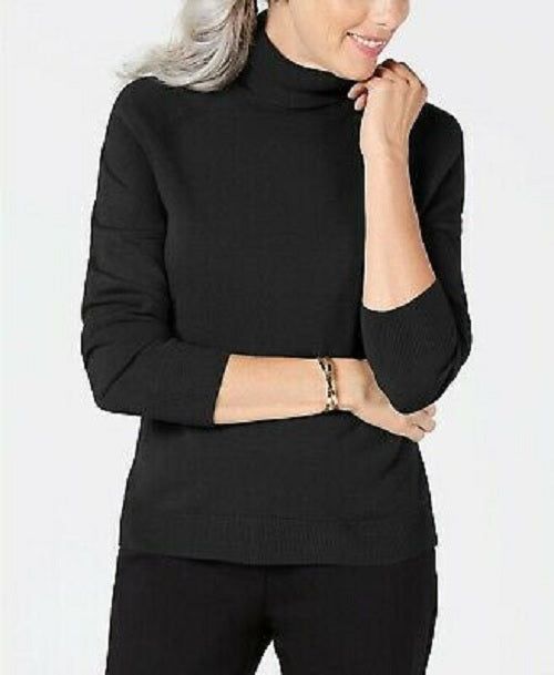 Karen Scott Women's Turtleneck Sweater Black Size Large
