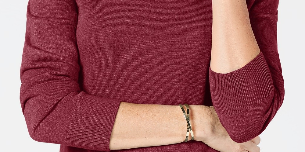 Karen Scott Women's Turtleneck Sweater Mediun Red Size Small