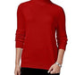 Karen Scott Women's Plus Size Turtleneck Luxsoft Sweater Red Size OX