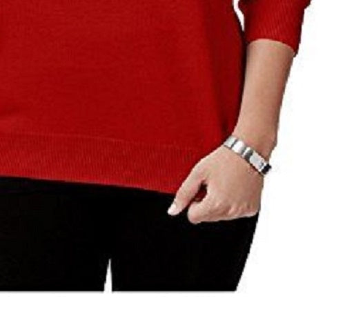 Karen Scott Women's Plus Size Turtleneck Luxsoft Sweater Red Size OX