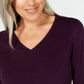 Karen Scott Women's V-Neck Sweater Med Purple Size Small