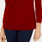 Karen Scott Women's V-Neck Sweater Red Size Medium