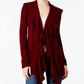 Karen Scott Women's Ruffle-Front Cardigan Black Size Large