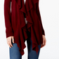 Karen Scott Women's Ruffle-Front Cardigan Black Size Large