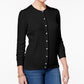 Karen Scott Women's Bead-Button Cardigan Black Size Small