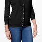 Karen Scott Women's Bead-Button Cardigan Black Size Small