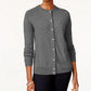 Karen Scott Women's Bead-Button Cardigan Gray Size 2 Extra Large