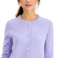 Karen Scott Women's Luxsoft Button Cardigan Blue Size Petite Medium