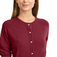 Karen Scott Women's Petite Luxsoft Button Cardigan Wine Size Medium