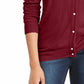 Karen Scott Women's Luxsoft Button Cardigan Red Size Medium