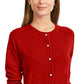 Karen Scott Women's Luxsoft Button Cardigan Red Size Petite Small