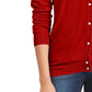 Karen Scott Women's Luxsoft Button Cardigan Red Size Petite Small