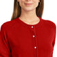 Karen Scott Women's Petite Bead-Button Cardigan Red Size Extra Large