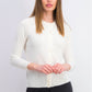 Karen Scott Women's Petite Luxsoft Button Cardigan White Size Medium
