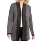 Karen Scott Women's Contrast-Trim Open-Front Cardigan  Black Size Large